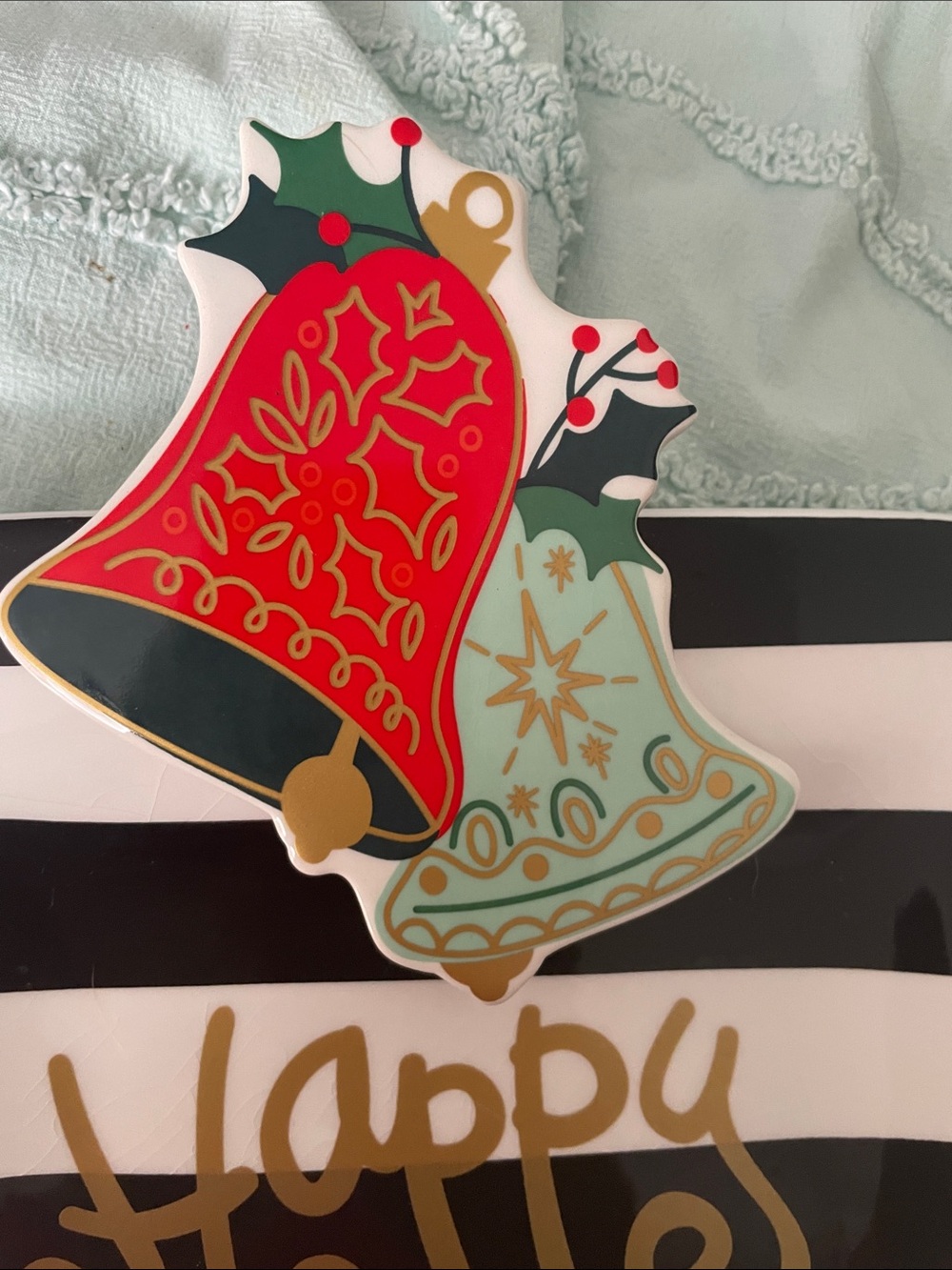 Holiday Bell Happy Everything Coton Colors mini Velcro ornament